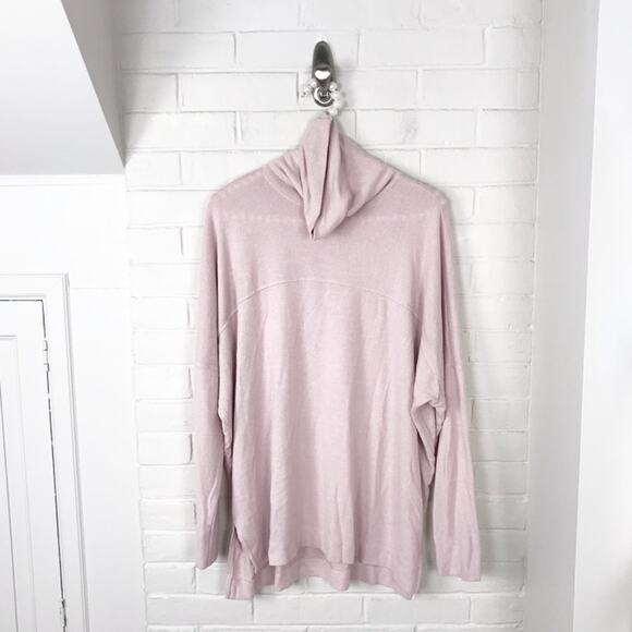 Aerie Soft Baby Pink Comfy Casual Oversized Turtleneck Long Sleeve Top S - Picture 1 of 8